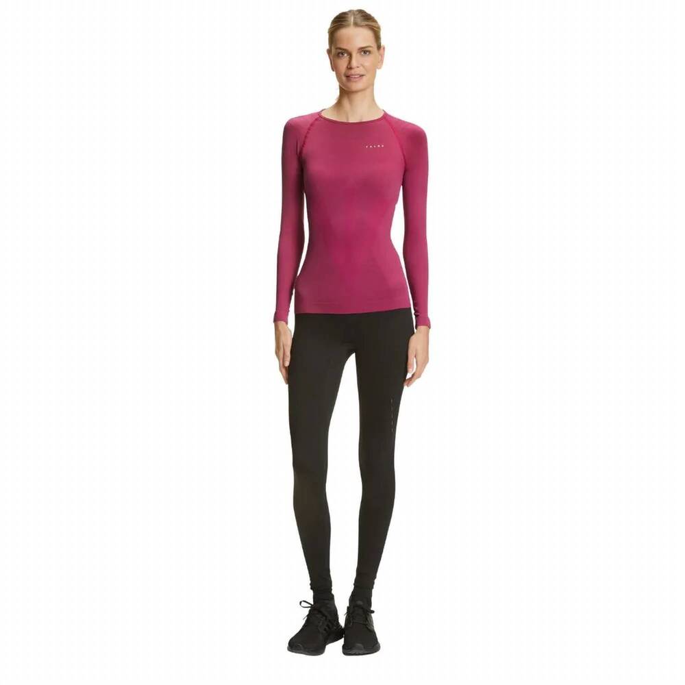 NEW FALKE maximum warm crew neck base layer top in orchid